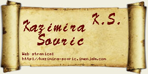 Kazimira Sovrić vizit kartica
